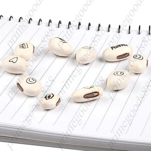 Romantic white wishing magic beans seeds plant growing assorted messages words for sale