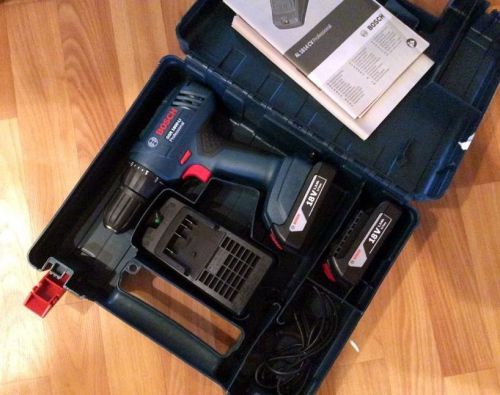 New bosch gsr 1800-li cordless drill driver + 2 li + charger + case for sale