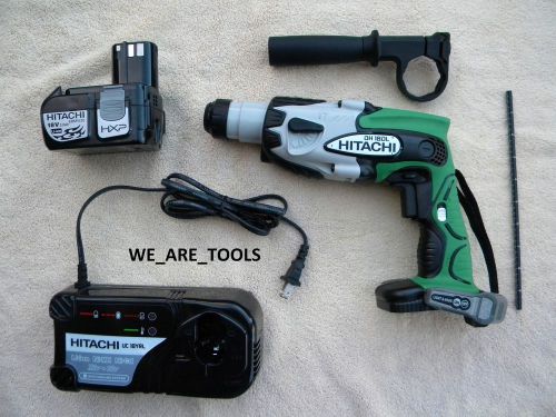 HITACHI DH18DL 18V SDS ROTARY HAMMER DRILL, EBM1830 BATTERY, CHARGER 18 VOLT HXP