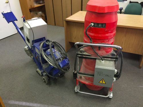 Shotblast machine set blastrac 1-8dps30 w/ruwac ws2320 - red raider for sale