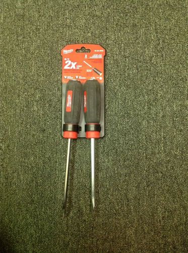 milwaukee 2pc. steel cap demolition screwdrivers