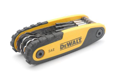 Genuine dewalt folding locking hex key sae allen bit wrench set 20399 for sale