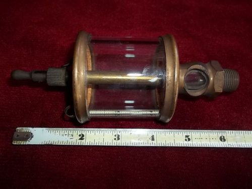 Large lunkenheimer no 3 brass drip oiler for hit &amp; miss engine for sale