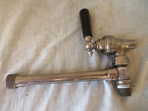 Vtg Tomlinson Commercial Coffee Maker Glass Metal Spigot Faucet w/ Wood Handle