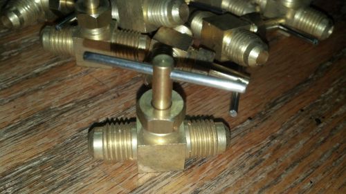 Brass Valve, Needle Valve, Precision Control, 1/4&#034; Male Flare x 1/4&#034; Male Flare