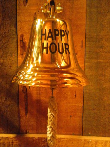 HAPPY HOUR BELL - BRASS - TAVERN -  BAR - RESTAURANT - POOL SIDE