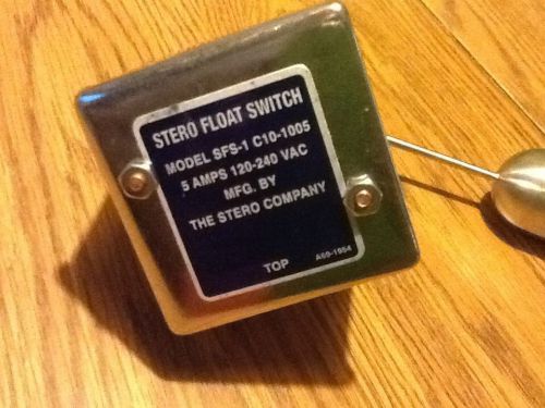 Stero Dishwasher Float Switch C101005 Free Expedited Shipping