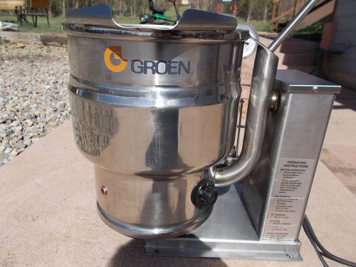 STEAM KETTLE(HAND TILT) by GROEN~model TDB/6-10~ELECTRIC~10Qt~PRISTINE CONDITION