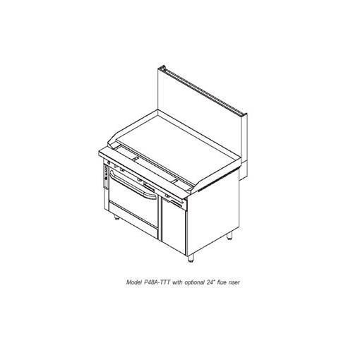 Southbend P48N-TTTT Heavy Duty Range Gas 48&#034; Griddle Top With 1&#034; Thick Griddle P