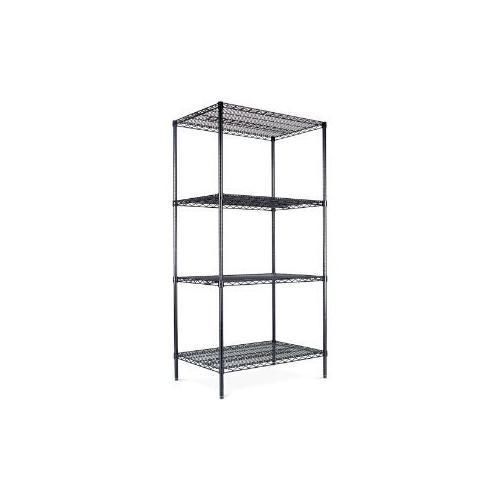 610x1220x1800mm NEW BLACK PAINTED STEEL WIRE SHELF SHELVES SHELVING STORAGE