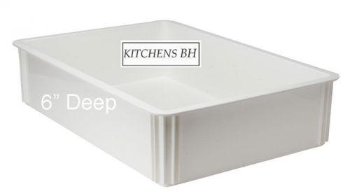 LOT OF SIX - 6&#034; Deep Pizza Dough Boxes - Dough Trays - 6&#034; Deep - Self-Stacking