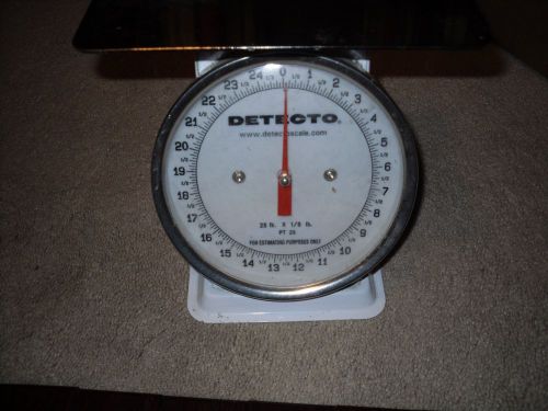 DETECTO 25 Lb. X 1/8 lb TOP LOADING FOOD PORTION SCALE PT25