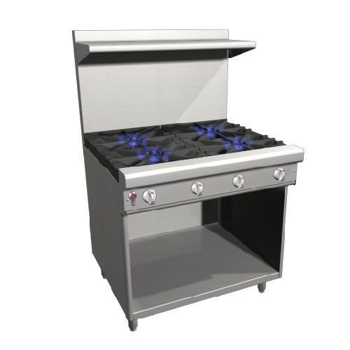 Southbend 4367c range, 36&#034; wide, 4 pyromax burners (40,000 btu), no oven (open c for sale