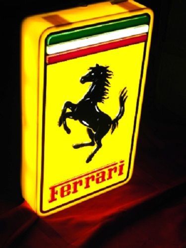 FERRARI SQUARE ITALIAN AUTOMOBILI LIGHT BOX SIGN