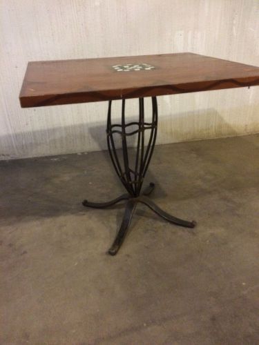 Custom commercial grade solid wood/steel restaurant tables  28&#034; x 32&#034; for sale