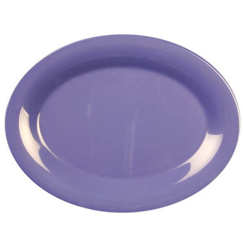 1 PC Heavy Melamine Oval Platter 13-3/8&#034; x 10-3/8&#034; Blue NSF NEW