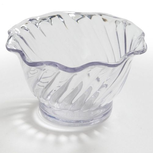 Carlisle DXSWC507 - 5 Oz. DINEX Clear Tulip Swirl Dessert Dish - 6pk New