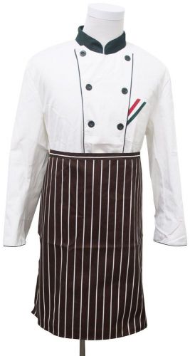 New Half Waist Cooking Bib Apron Waiter Butcher Brown Chefs Cafe Kitchen