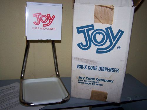 VINTAGE JOY ICE CREAM CONE CUP DISPENSER W/ ORIG BOX AND INSTRUCTIONS #30-X NICE