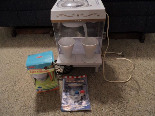 Nostalgic Old Fashion Icee/Snow Cone Machine Maker Slush Ice Shaver Cart