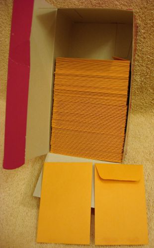 175 Staples #1 Coin Envelopes, 2.25&#034; x 3.5&#034;, Kraft, 28LB, Gummed Closure