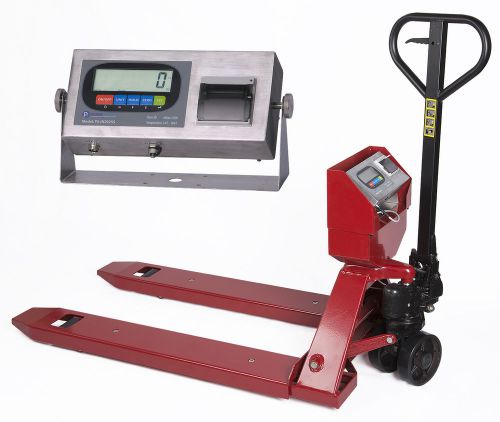 New 5000 lb/1lb pallet truck scale | pallet jack scale with indicator &amp; printer for sale