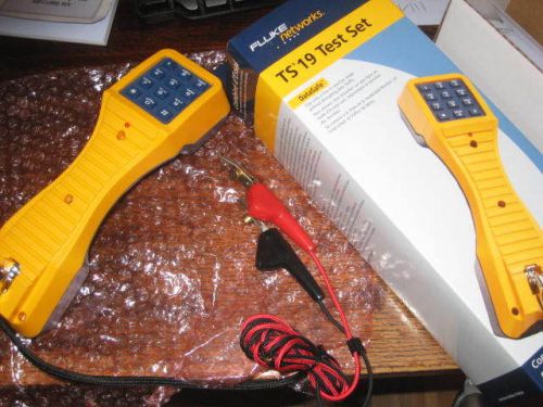 Fluke Networks TS19 19800009 Test Telephone Butt Set With Line Cord ABN Clip Set