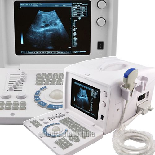 10&#039;&#039; Portable Digital Ultrasound Scanner 2 SENSOR connectors 3.5MHz Convex Probe