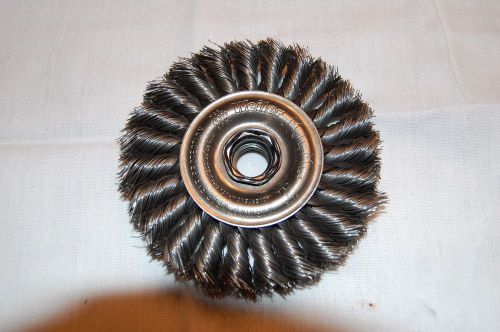 Weiler 4&#034; Knot Wire Brush 5/8&#034;-11 USA