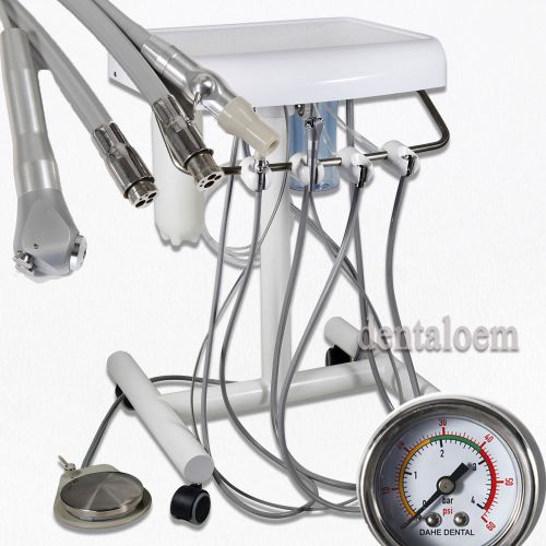 Dental Portable Self Delivery Unit DENTAL Cart FOR Dentist NEW W/ Fiber Optic