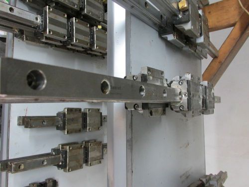 THK LINEAR SLIDE RAIL 14&#034; W/2 BEARING BLOCKS USED