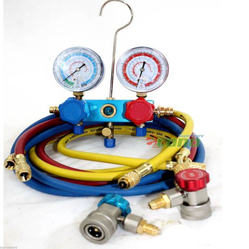 HVAC A/C Refrigeration Kit AC Manifold Gauge Set R22 R12 R134A Auto Freon H/L