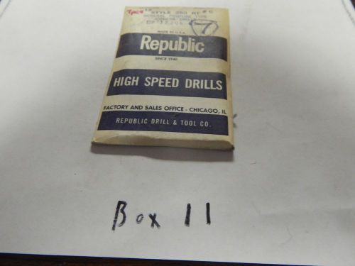 &#034;REPUBLIC&#034; Twist Drill Bits &#034;6&#034; Size, lot of 7 Pcs