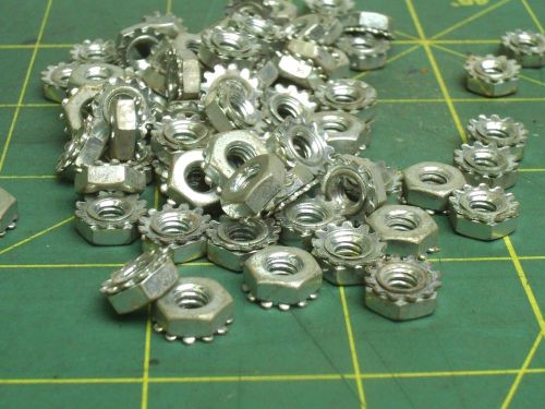 10-24 MACHINE SCREW HEX NUT WITH LOCK WASHER (QTY 76) #57375