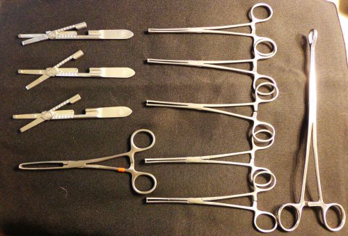 Surgical Instument LOT Qty-10 pc. Forceps &amp; Scalpels