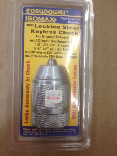 Eazypower Locking Steel Keyless Impact Chuck 1/16-Inch-1/2-Inch Drill Bit 30204