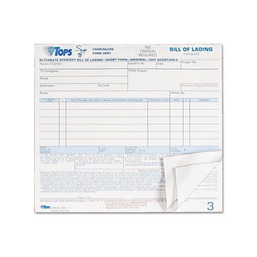 Hazardous Material Short Form, Three-Part Carbonless, 50 Forms