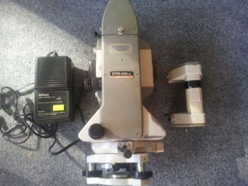 Nikon DTM-A10LG Total Station, Charger, Case, Manual &amp; 2 Handle Batteries