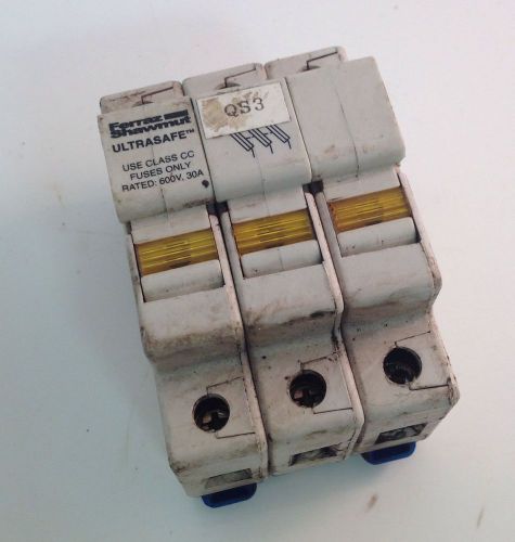 FERRAZ SHAWMUT 3 POLE FUSE HOLDER LOT OF 3  USCC3I 101277