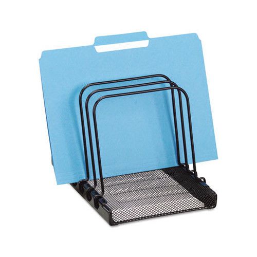 Mesh Flip File Folder Sorter, 5 Sections, Black, 7 4/5 x 1 7/8 x 10 2/5