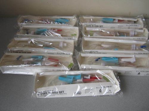 Lot of 9 Hospira LifeShield HEMA Y-Type Blood Set 12450-48