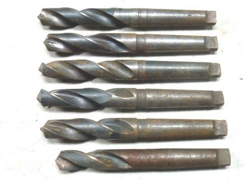 LOT of (6) 1-3/16&#034;, 1-5/16&#034;, 1-21/64&#034; DRILL BITS, 4MT TAPER SHANKS / MORSE, ATM,