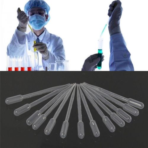 100PCS 3ML Disposable Plastic Eye Dropper Set Transfer Graduated Pipettes