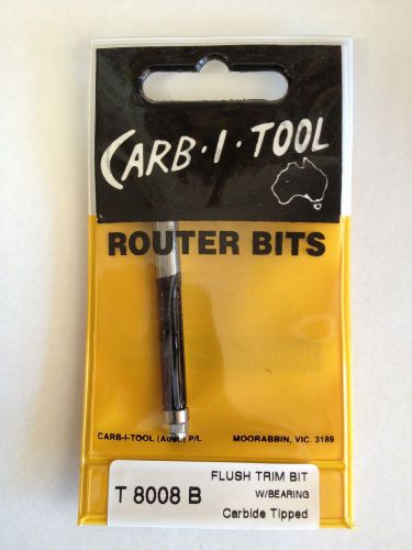 CARB-I-TOOL T 8008 B 6.35mm x  1/4 ” CARBIDE TIPPED FLUSH TRIM ROUTER BIT