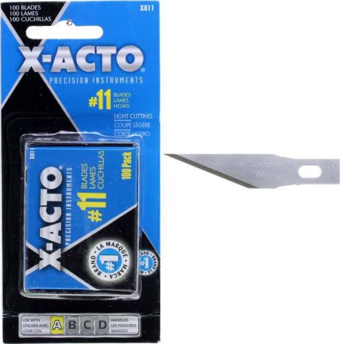 100 X-Acto #11 Blades 7x15 pack X 811 XC2270 xacto Knife Brand NEW x411 x811