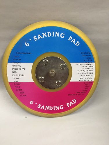 6&#034; Professional Dual Action Random Orbital Sanding Back Up Base Pad USA SHIPPING