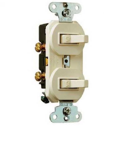 Pass &amp; Seymour 690-LAG Double Combination Switch, Light Almond