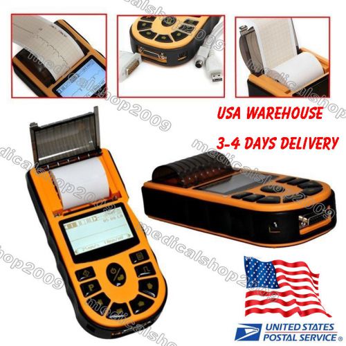 Usa digital 1-channel handheld ecg/ekg machine ecg80a usb cable software printer for sale