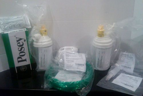 Respiratory oxygen trach supplies lot-ties-mask-o2 tubing-nebulizer bottles18ct for sale