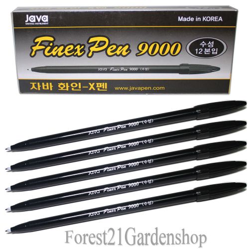 X12 java 0.3mm  fine x pen 9000 water based ink  - black (12pcs) 1 dozen for sale